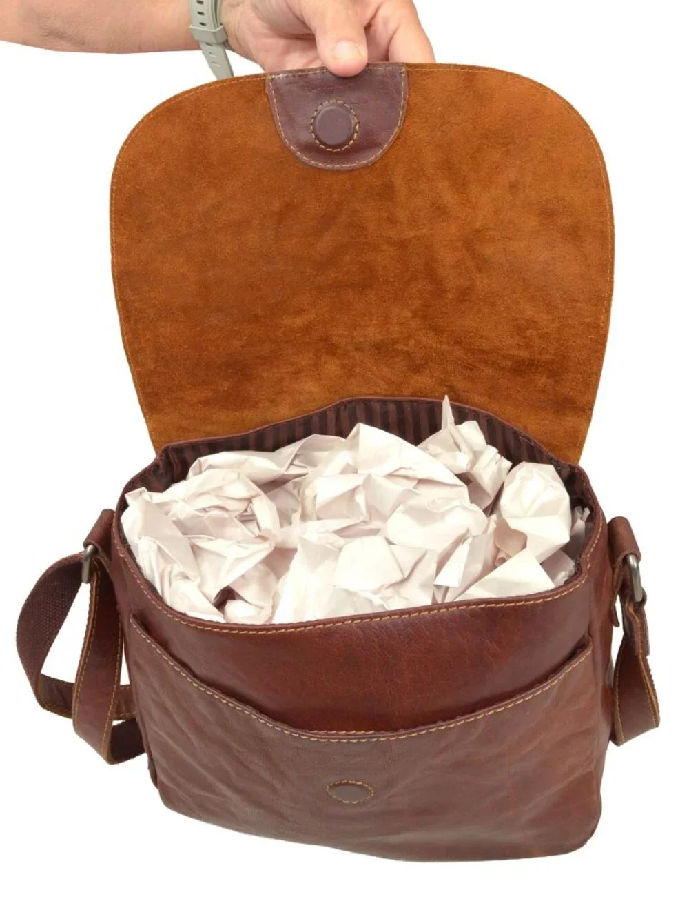 Jack Georges Leather Messenger Bag Nice!